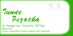 tunde pszotka business card